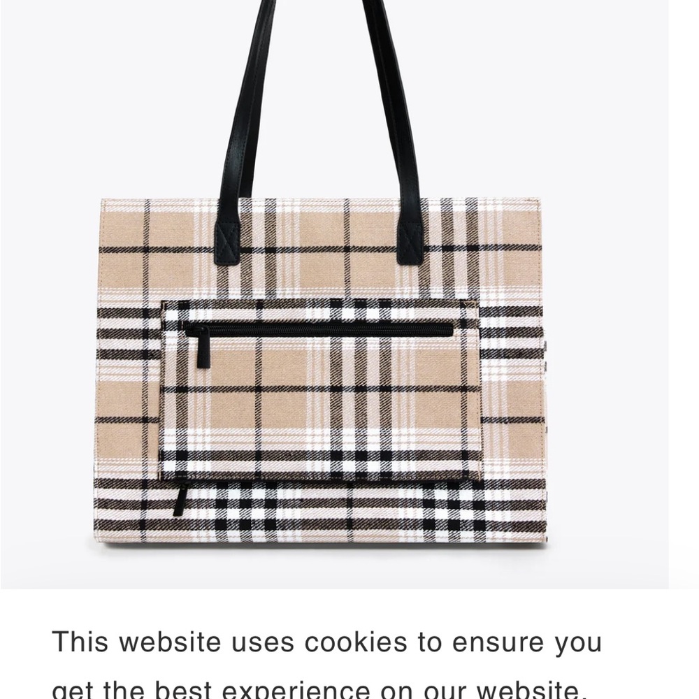 BEIS The Work Tote in Plaid Women's Organizational Laptop Bag - Picture 12 of 12